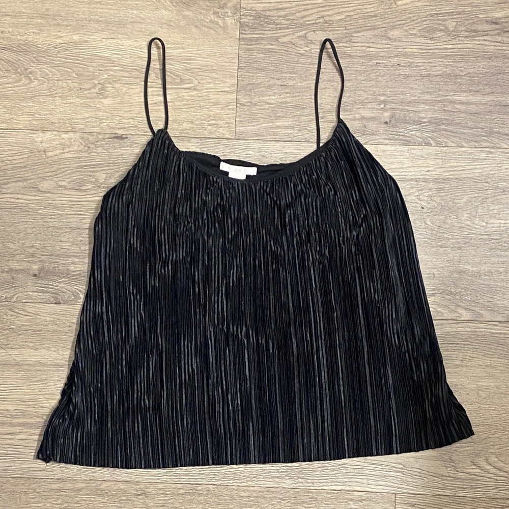 H&M Black Pleated Camisole Top